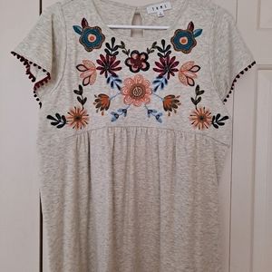 THML Embroidered Top, Sz L